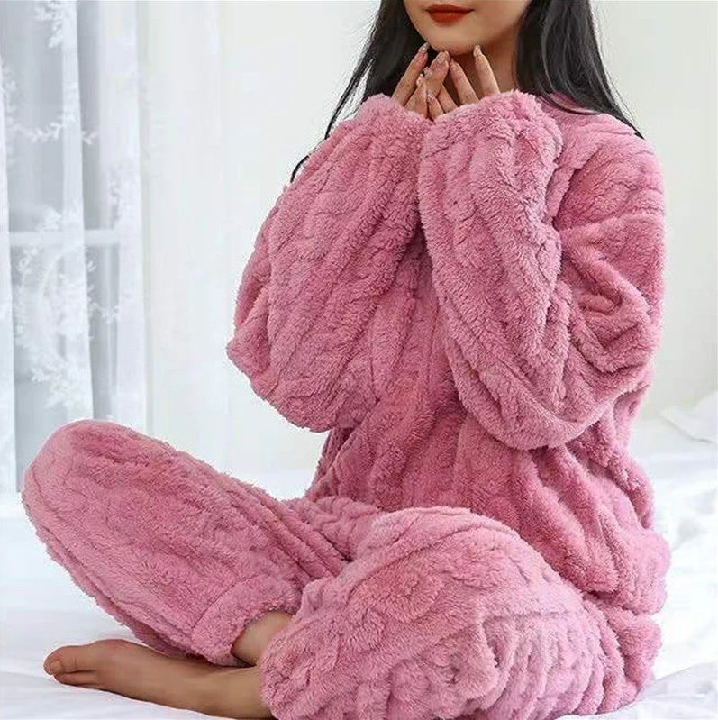 Emma Fleece-Pyjama-Set Damen – Warm und Kuschelig