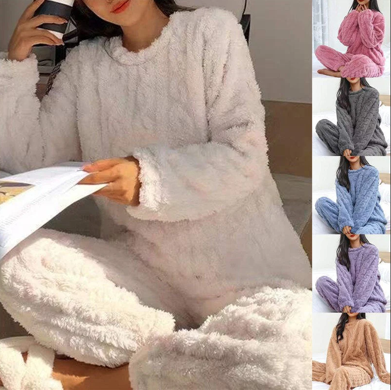 Emma Fleece-Pyjama-Set Damen – Warm und Kuschelig
