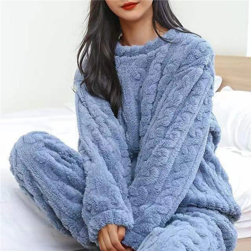 Emma Fleece-Pyjama-Set Damen – Warm und Kuschelig