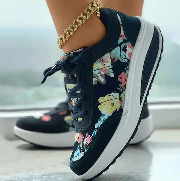 Luisa – Sommerliche Canvasschuhe mit floralem Muster für Damen