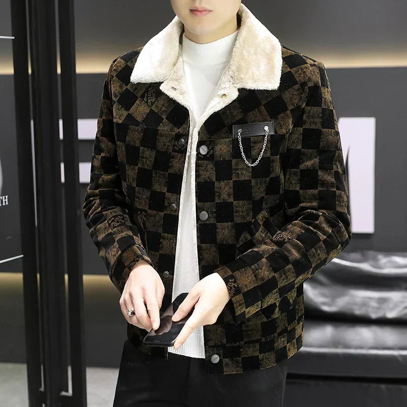 Karierte Cordjacke - William