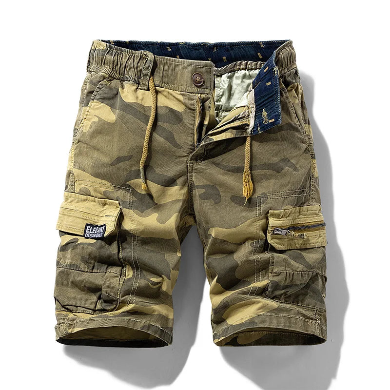 Tarnfarbene Cargo-Shorts mit mehreren Taschen für Männer - Ranger