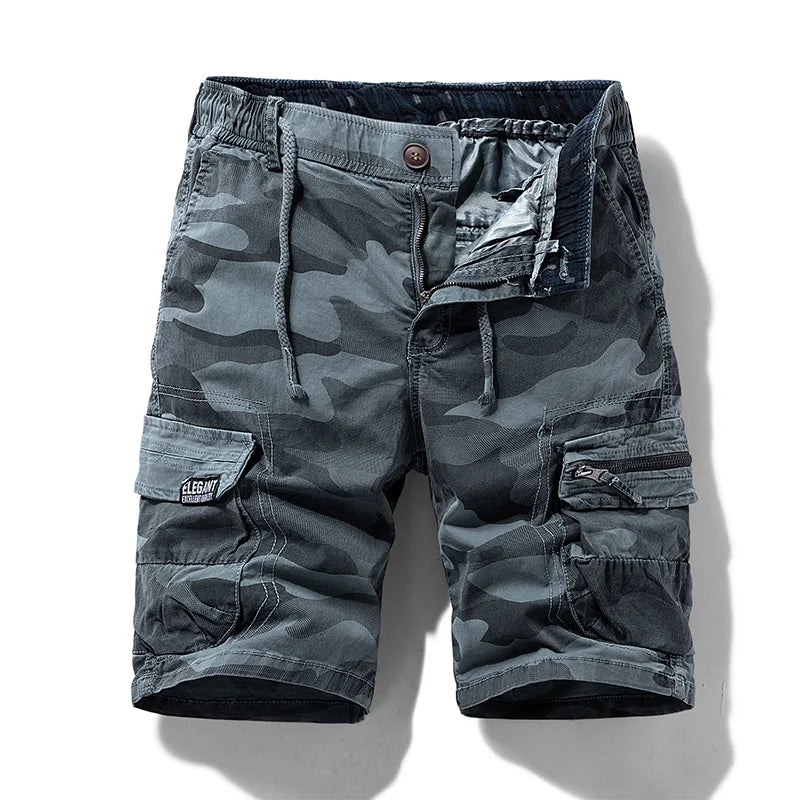 Tarnfarbene Cargo-Shorts mit mehreren Taschen für Männer - Ranger