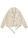Moderne Lederjacke im Oversize-Schnitt