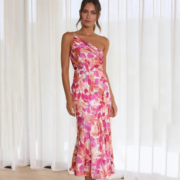 Sofy - Elegantes Midikleid mit Neckholder für Frauen