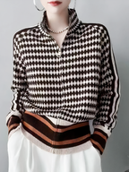 ZARI - Strickjacke mit Karomuster