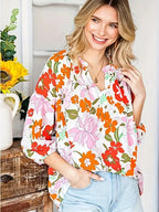 Evyla - Bluse mit Blumen