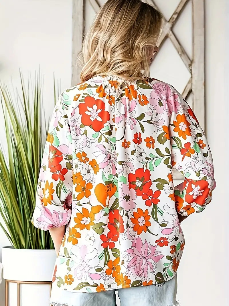 Evyla - Bluse mit Blumen