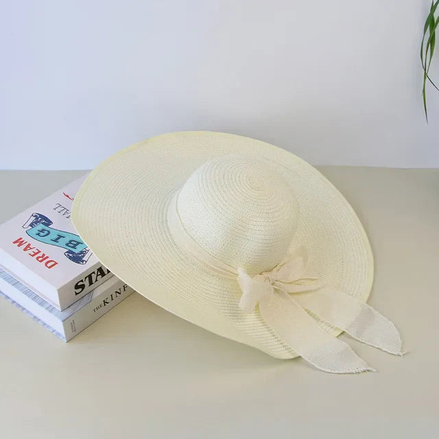 Sommer Frauen Strohhut Bowknot