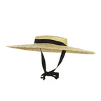 Sommer grobes Stroh flache Spitze Strohhut