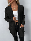 TANJA - Langer Strickjacke mit Taschen