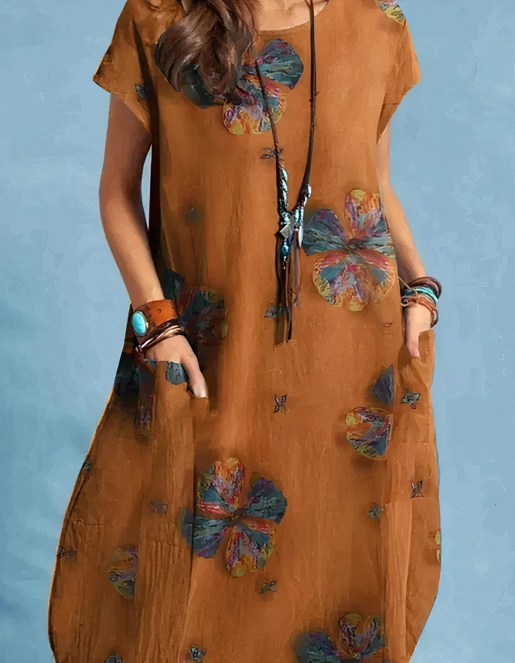 TYRI - Midikleid im Vintage-Stil