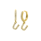 Shiny Letter Ohrringe 18K Vergoldet