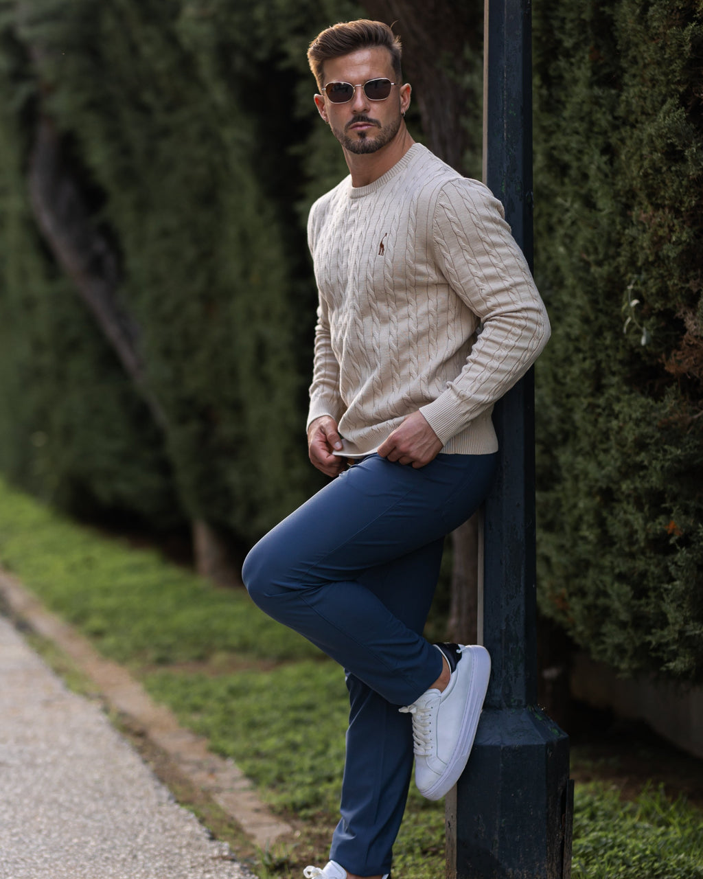 Geflochtener Strickpullover für Männer - Lioren
