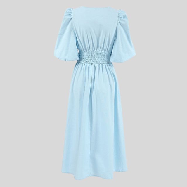 Alorica - Vintage-inspiriertes Midikleid mit Puffärmeln