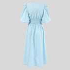 Alorica - Vintage-inspiriertes Midikleid mit Puffärmeln