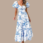 Bella - Langes Bohème-Kleid mit tief ausgeschnittenen Trägern