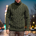 Uwe - Stilvoller Wollkragen-Strickpullover