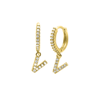 Shiny Letter Ohrringe 18K Vergoldet