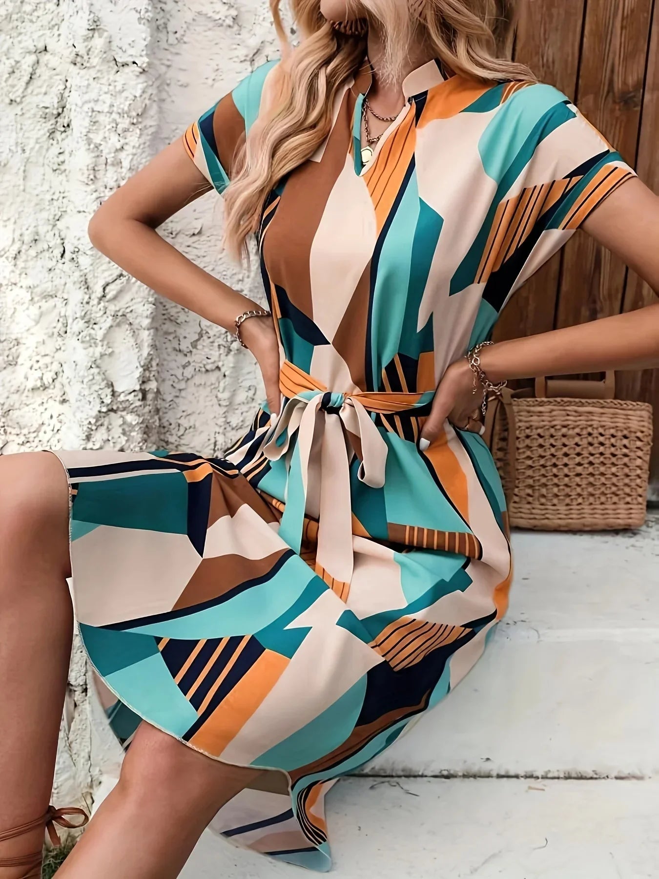Dayana - Modisches Kleid mit Allover-Print