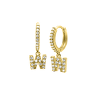 Shiny Letter Ohrringe 18K Vergoldet