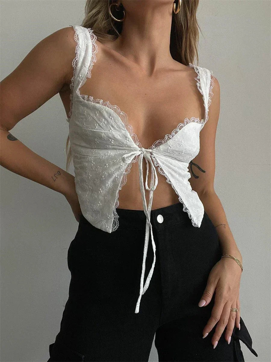 Jissa - Lockeres Modetop mit Spitzenschick
