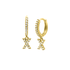 Shiny Letter Ohrringe 18K Vergoldet