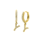 Shiny Letter Ohrringe 18K Vergoldet