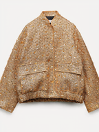 YANA - Goldfarbene Pailletten-Jacke