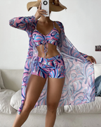 Yeva - Bikiniset mit hoher Taille und Überzieher