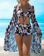Yeva - Bikiniset mit hoher Taille und Überzieher