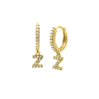 Shiny Letter Ohrringe 18K Vergoldet