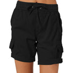 Lässige lockere Damen-Shorts mit hoher Taille