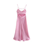 Riemchen-Maxikleid mit elegantem geradem Ausschnitt - Ashley