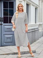 Lorena - Lässiges Sommerkleid mit Streifen für Frauen