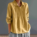 Leny - Damen-Plissee-Bluse