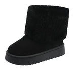 Winterliche Damenstiefeletten mit Plüschrand - Auralyn