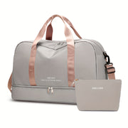 Grau mit Kosmetiktasche