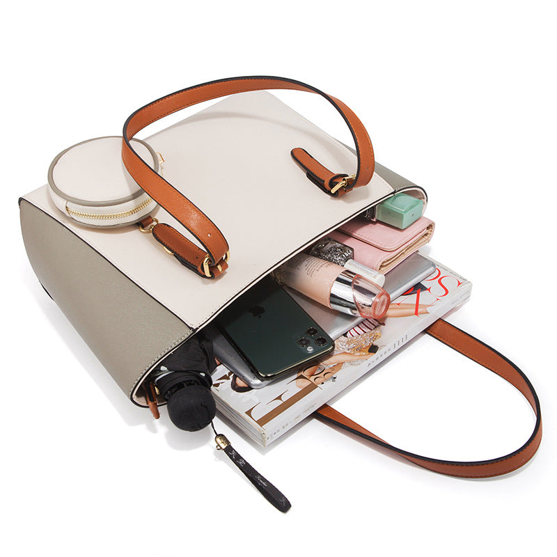 Elegante Damen-Tragetasche mit zweifarbigem Design
