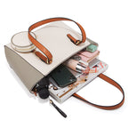 Elegante Damen-Tragetasche mit zweifarbigem Design