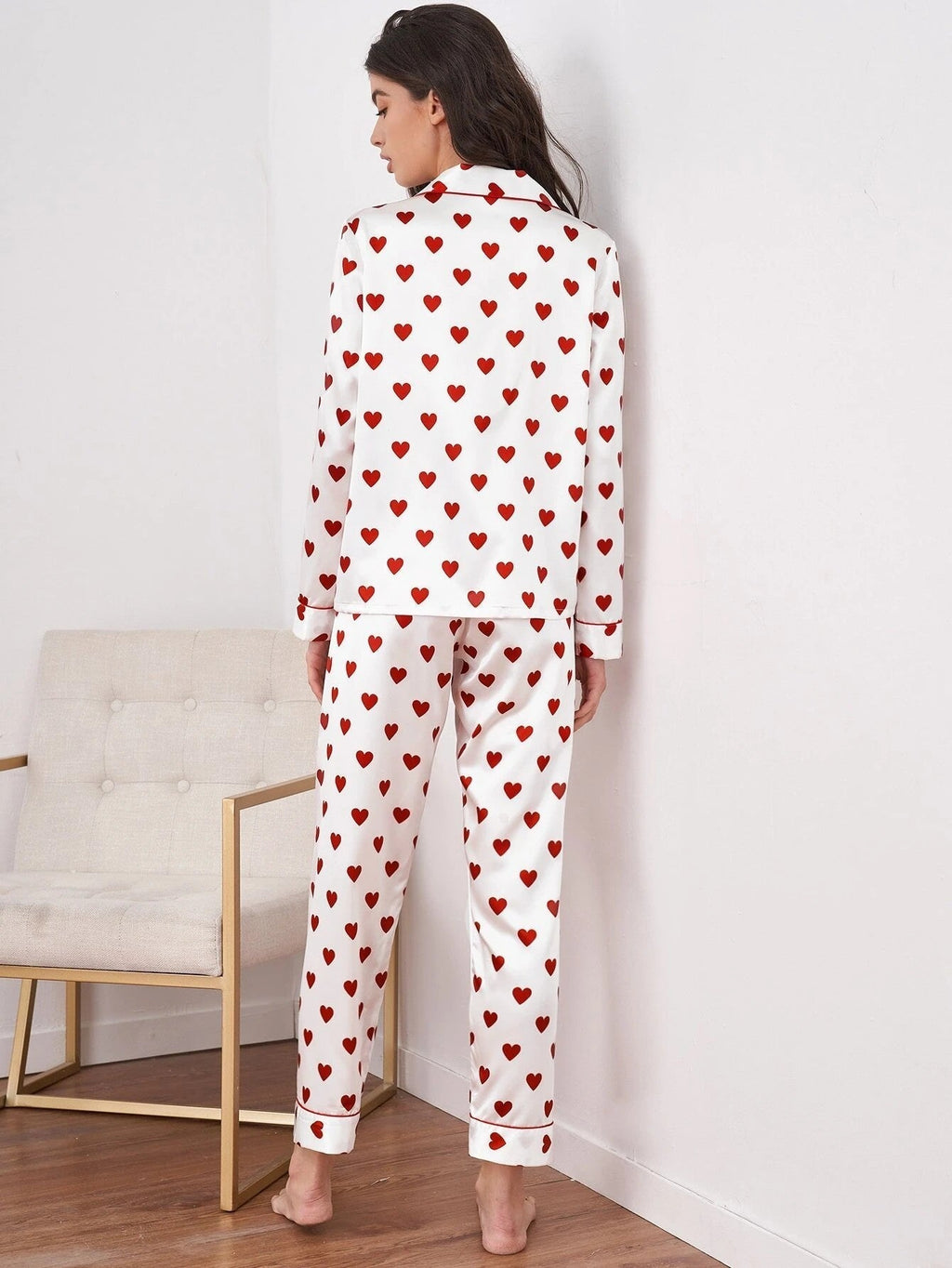 Pyjama-Set mit Herzaufdruck - Elsa