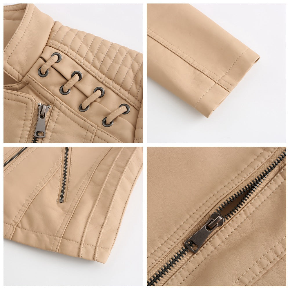 Lederjacke aus gewaschenem Lammleder