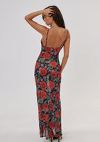 Ady - Floral Bedrucktes Maxi-Slipkleid