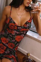Ady - Floral Bedrucktes Maxi-Slipkleid