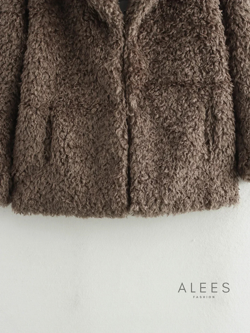 Damen Fleecemantel mit breitem Revers - Daria