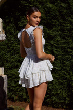 Aly - Gestuftes Minikleid mit Spitze