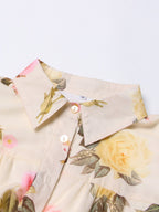 Elva - Maxi-Hemdkleid mit Spitzenbesatz und Puffärmeln
