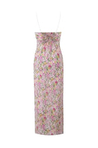 Angelica - Bedrucktes Rüschen-Maxikleid mit Rüsche