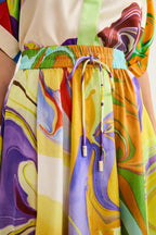 Lucy Bedrucktes Satinblusen-Set
