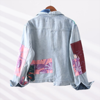 Damen Jacke aus Denim mit Stil und Farbe